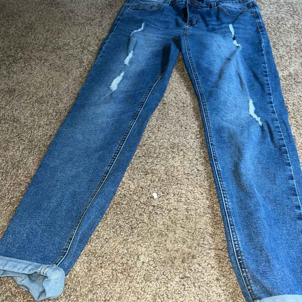 labijou Casual Blue Boyfriend Jeans